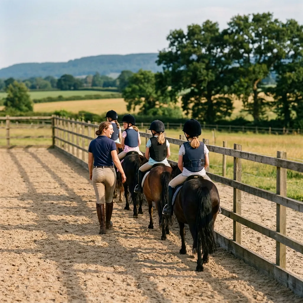 Cours de poney à Poncins, Loire